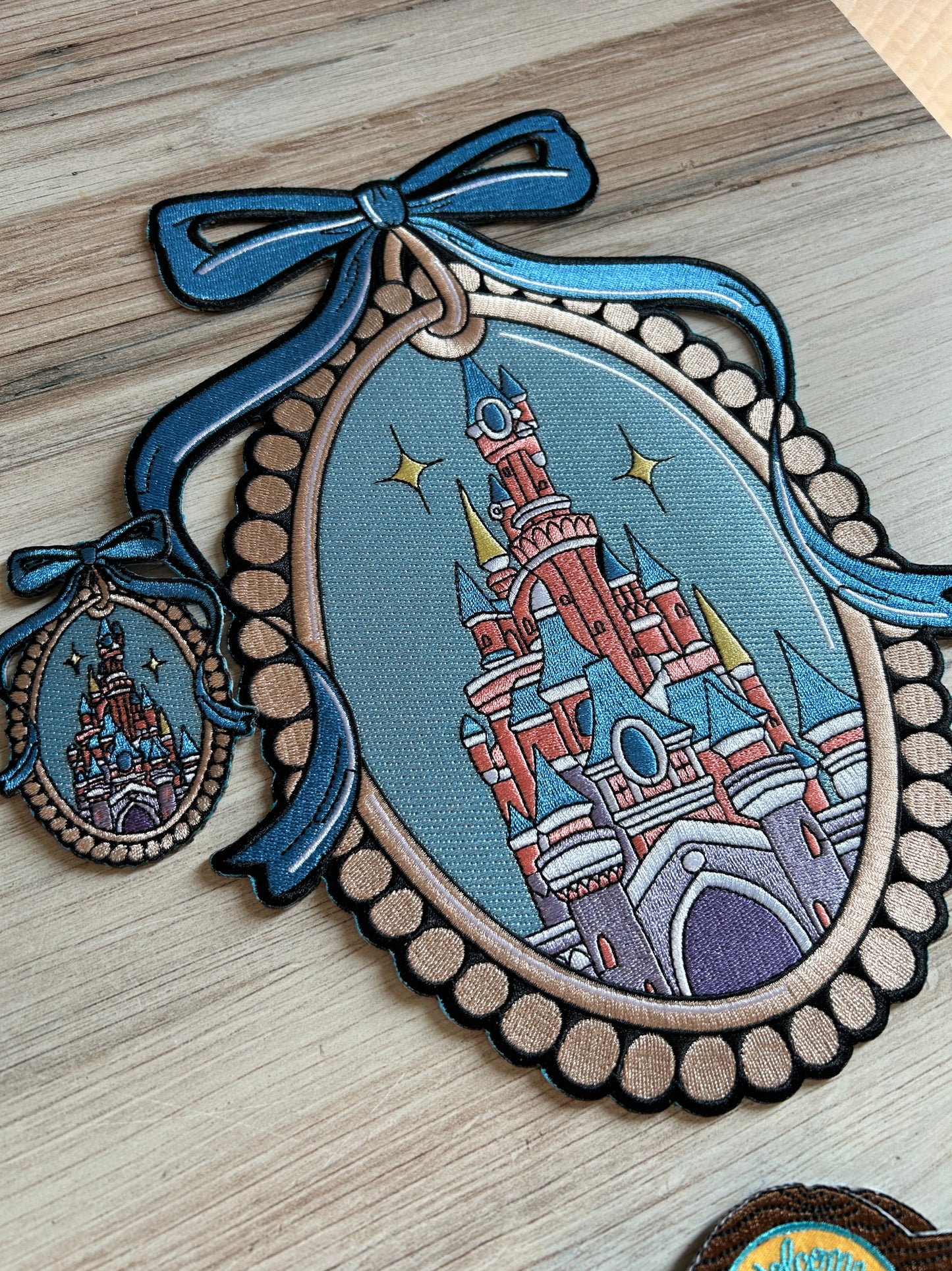 Castle Locket Large Iron on Patch