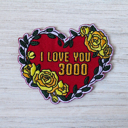 I Love You 3000 Iron on Patch