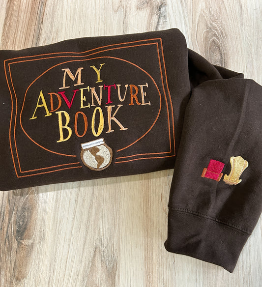 Adventure Book Neutral Embroidered Sweater