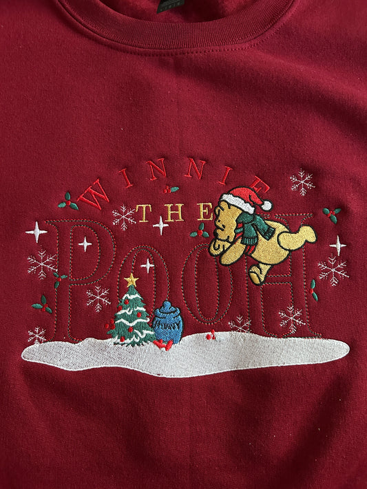 Christmas Hunny Bear Embroidered Sweater