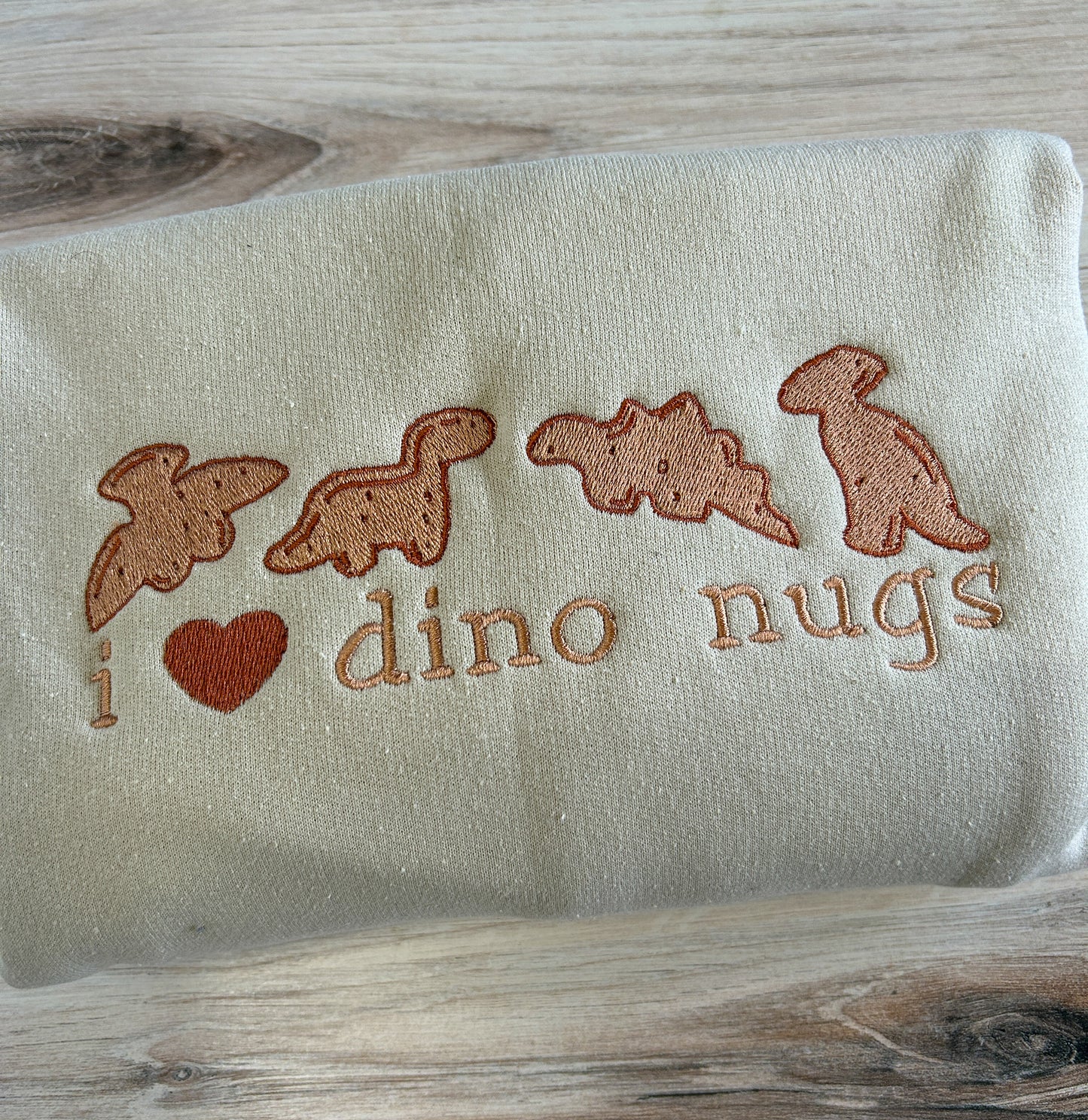 I Love Dino Nugs Embroidered Sweater