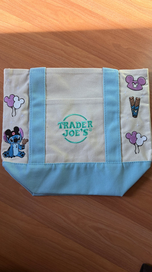 RTS Mini Blue Stitch Embroidered Tote