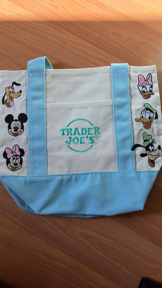 RTS Mini Blue Mickey and Friends Embroidered Tote
