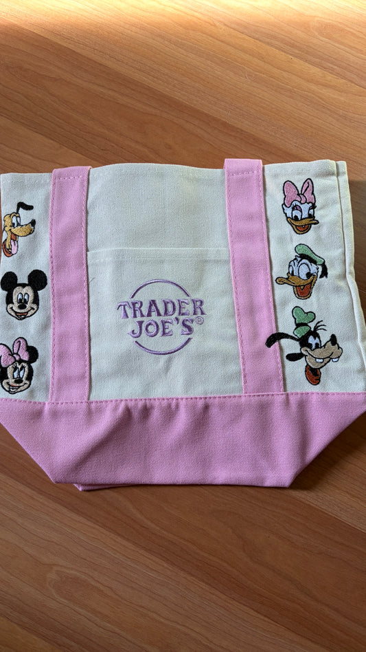 RTS Mini Pink Mickey and Friends Embroidered Tote