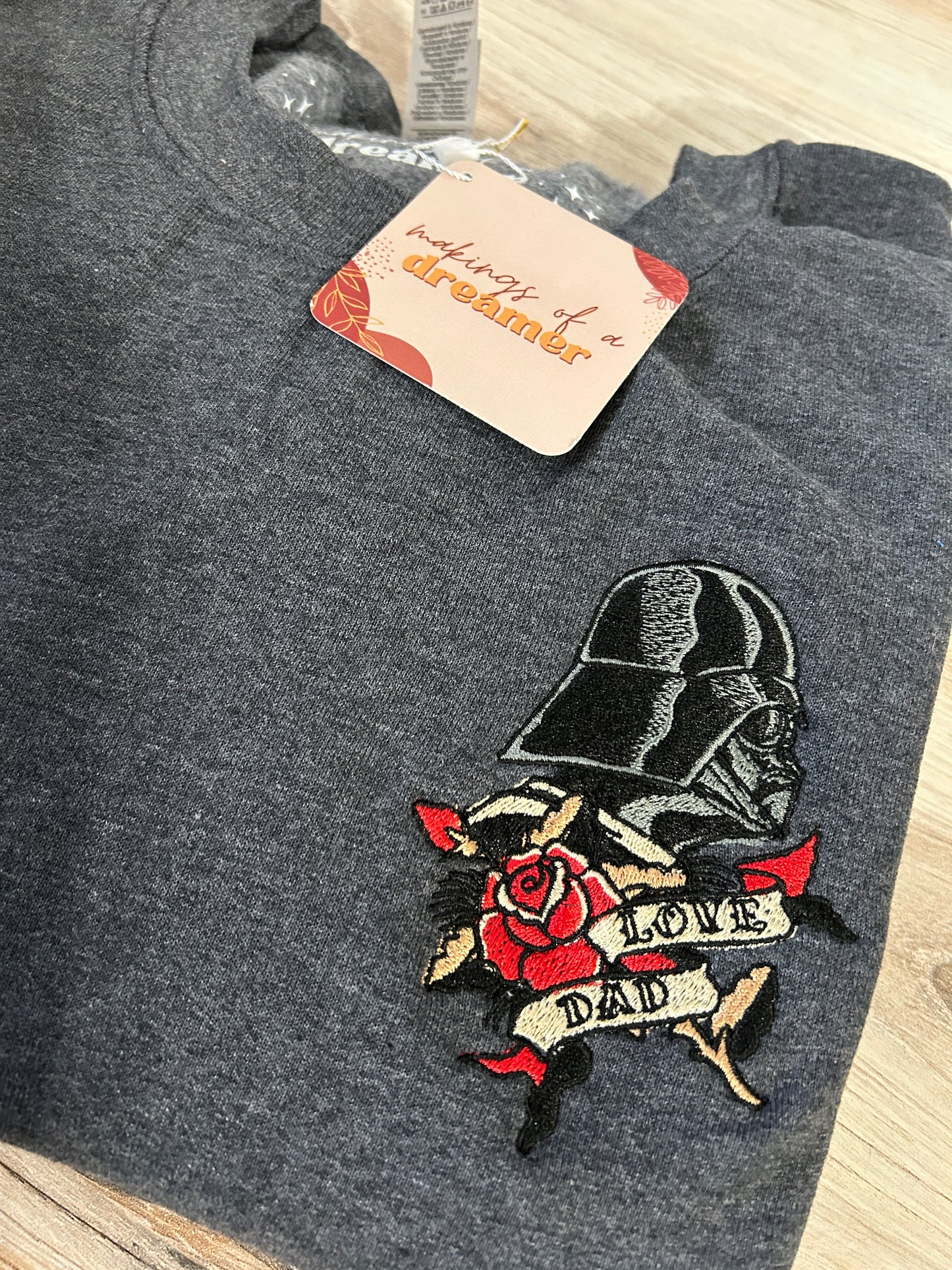 Vader Tattoo Embroidered Sweater