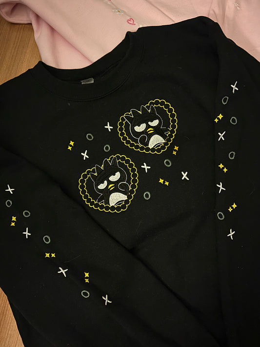 Kawaii Heart Penguin Embroidered Sweater