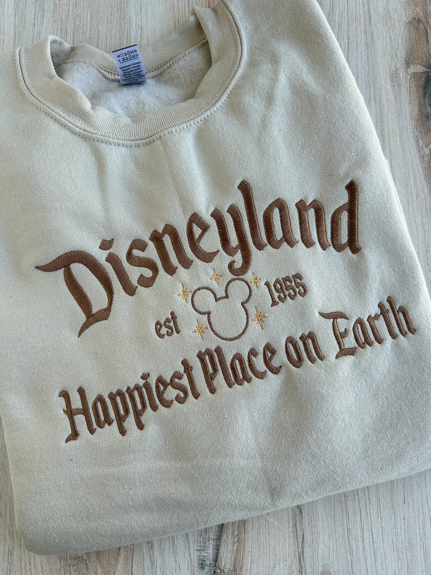 Happiest Place on Earth Embroidered Sweater