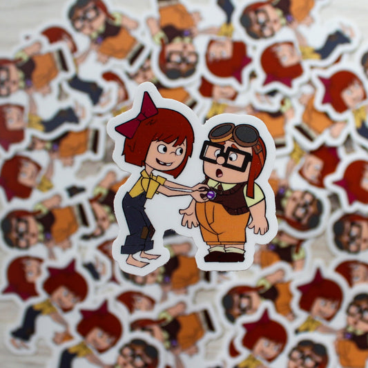 Adventure Couple Kids Sticker