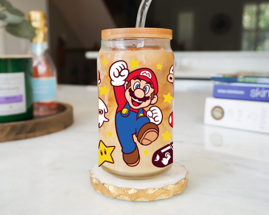 Mario and Friends Glass Cup