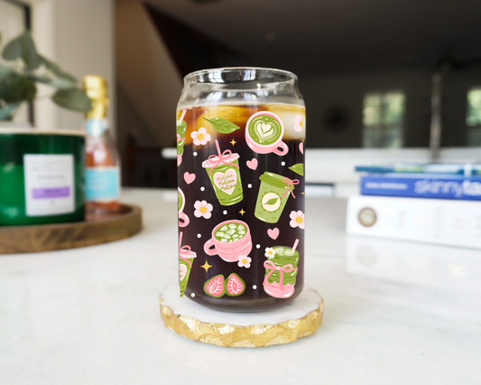 Matcha Lover Glass Cup