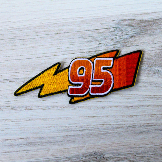 95 Racecar Iron on Patch