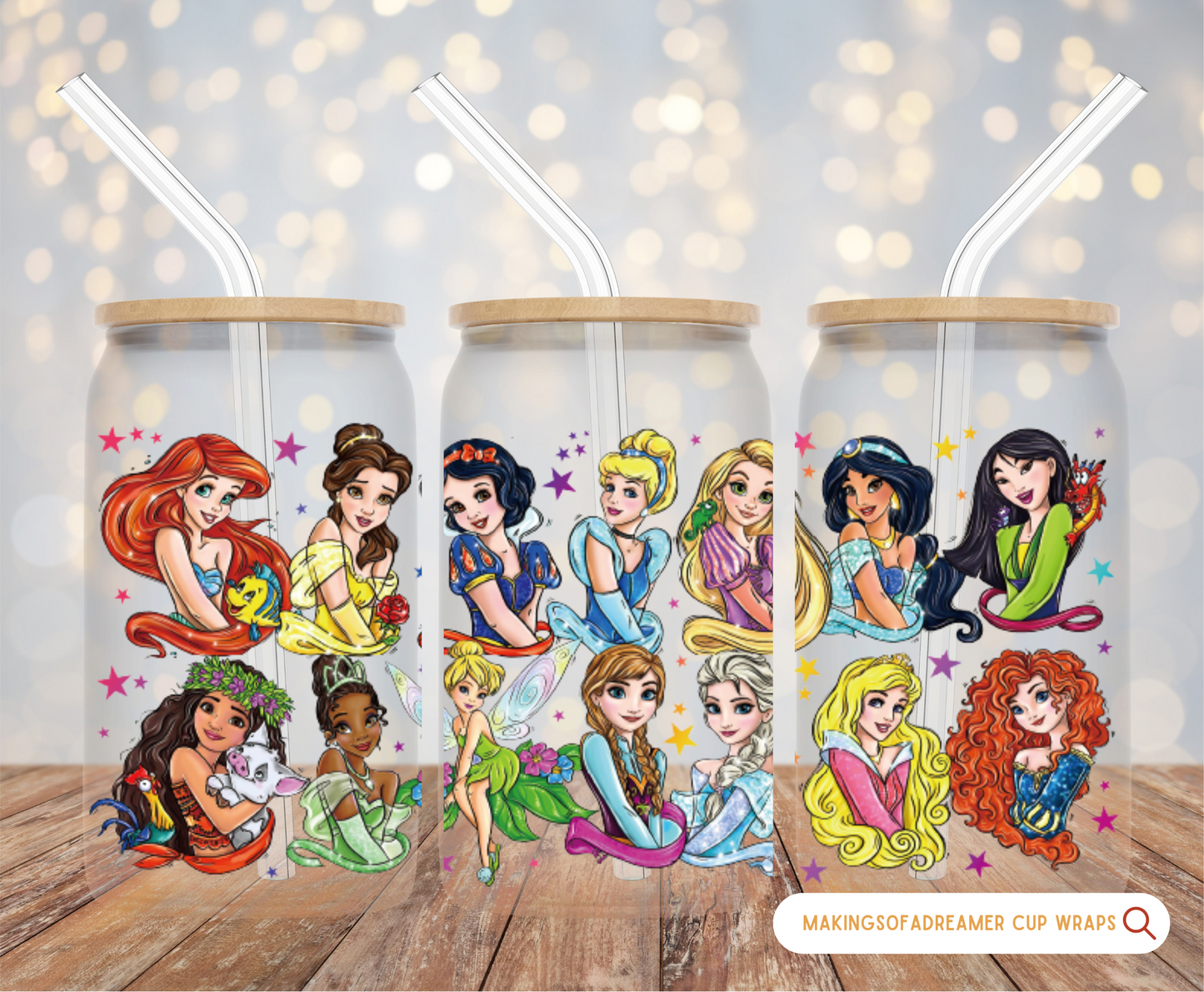 Princesses Glass Cup