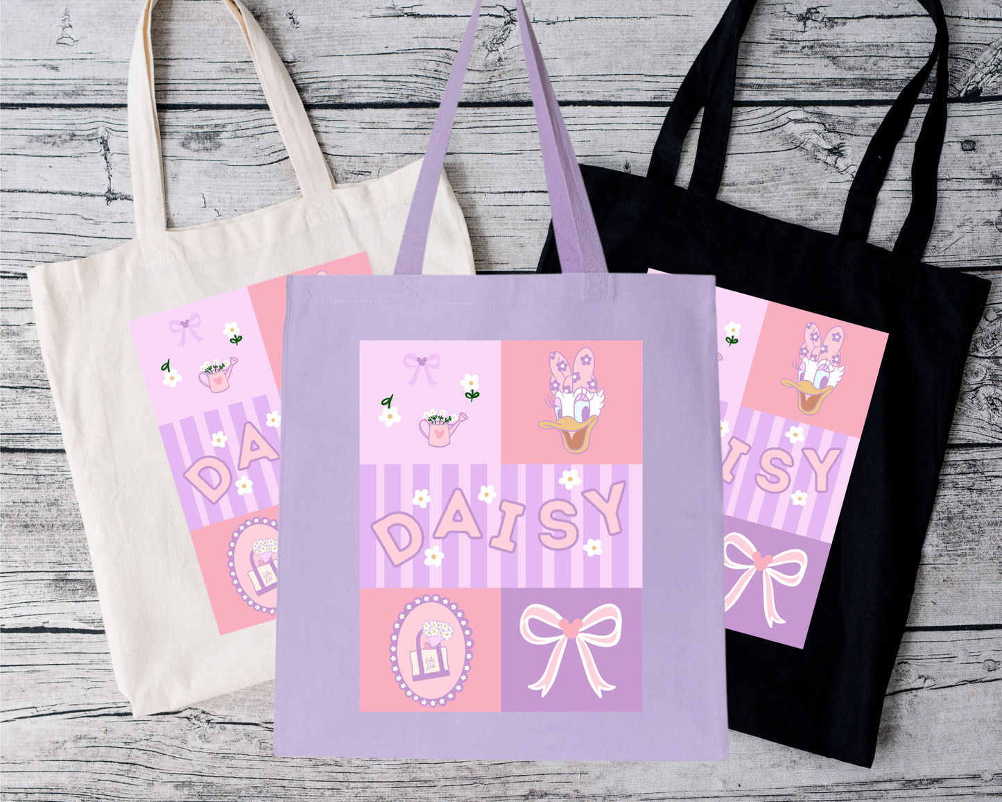 Daisy Block Tote Bag