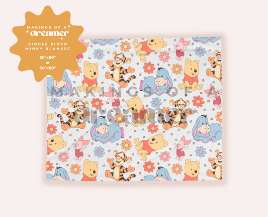 Baby Hunny Bear and Friends Minky Blanket