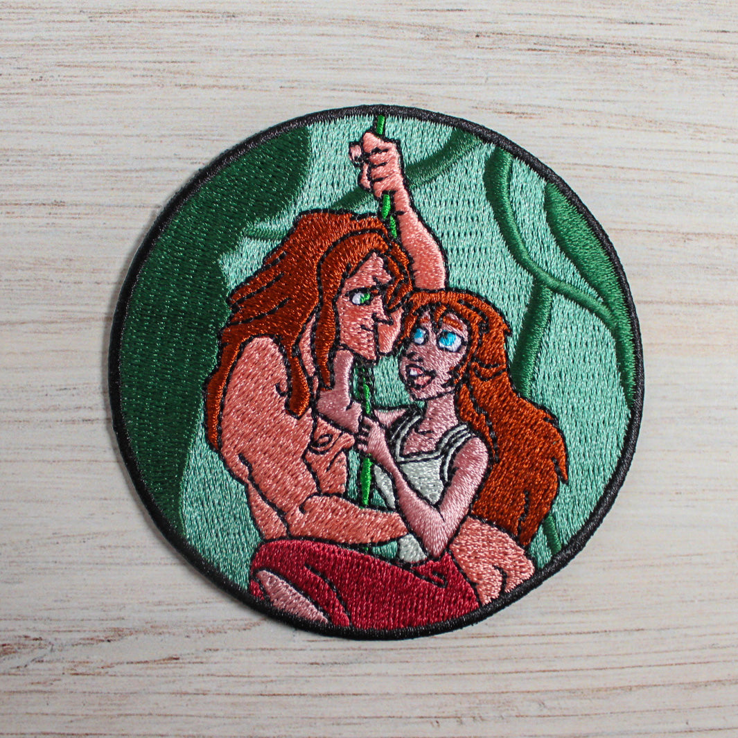 Wild Man and Woman Iron on Patch